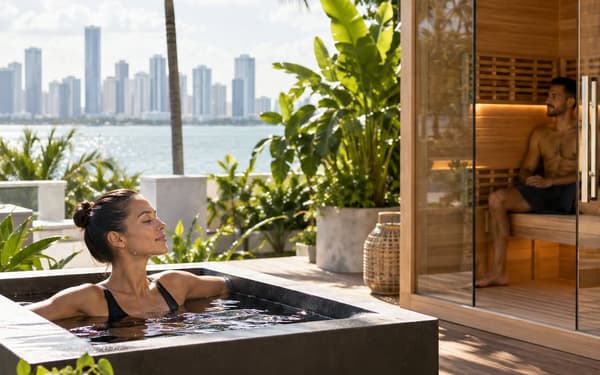 Illustrative editorial photo for Miami contrast therapy
