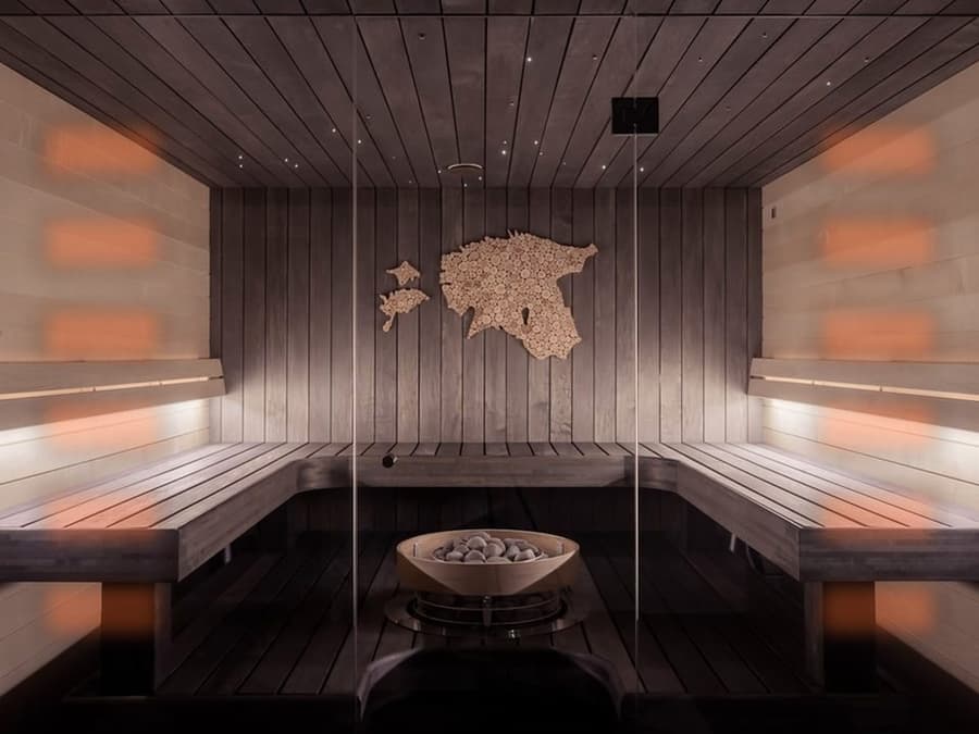 Premium infrared home sauna (illustrative)